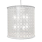 Meyda Lighting Dekko 40" 8-Light Horizon White Pendant Light With White Crystal Rainfall Shade