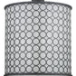 Meyda Lighting Dekko 42" 8-Light Graphite Pewter Pendant Light With Divinity Ivory Linen Idalight Shade