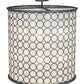 Meyda Lighting Dekko 42" 8-Light Graphite Pewter Pendant Light With Divinity Ivory Linen Idalight Shade