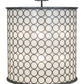 Meyda Lighting Dekko 42" 8-Light Graphite Pewter Pendant Light With Divinity Ivory Linen Idalight Shade