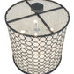 Meyda Lighting Dekko 42" 8-Light Graphite Pewter Pendant Light With Divinity Ivory Linen Idalight Shade