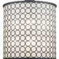 Meyda Lighting Dekko 42" 8-Light Graphite Pewter Pendant Light With Divinity Ivory Linen Idalight Shade