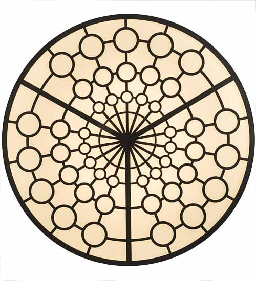 Meyda Lighting Dekko 48" 8-Light Wrought Iron Pendant Light With Beige Provostone Idalight Shade Glass