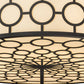 Meyda Lighting Dekko 48" 8-Light Wrought Iron Pendant Light With Beige Provostone Idalight Shade Glass
