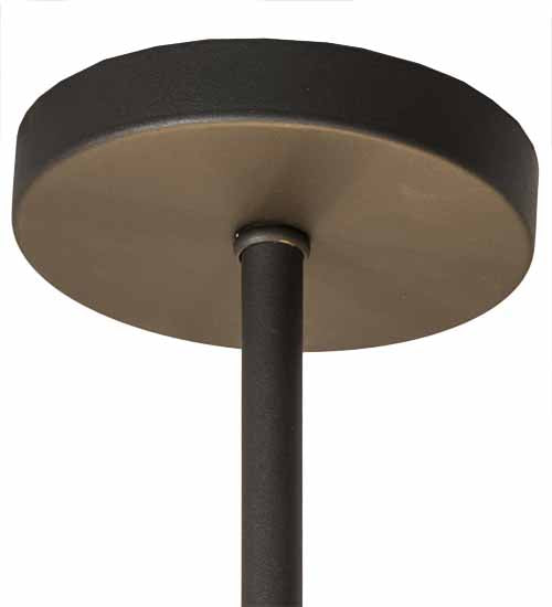 Meyda Lighting Dekko 48" 8-Light Wrought Iron Pendant Light With Beige Provostone Idalight Shade Glass