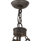 Meyda Lighting Delano 26" 8-Light Chestnut Textured Chandelier With Honey Amber Shade