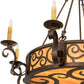 Meyda Lighting Delano 36" 11-Light Copper Rust Chandelier With Ambra Siena Idalight Shade