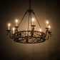 Meyda Lighting Delano 36" 8-Light Antique Copper Chandelier With White Faux Candlelight