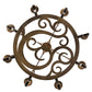 Meyda Lighting Delano 36" 8-Light Antique Copper Chandelier With White Faux Candlelight