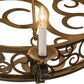 Meyda Lighting Delano 36" 8-Light Antique Copper Chandelier With White Faux Candlelight