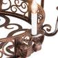 Meyda Lighting Delano 36" 8-Light French Copper Chandelier With White Faux Candlelight
