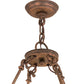 Meyda Lighting Delano 36" 8-Light French Copper Chandelier With White Faux Candlelight