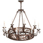 Meyda Lighting Delano 36" 8-Light French Copper Chandelier With White Faux Candlelight
