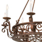 Meyda Lighting Delano 36" 8-Light French Copper Chandelier With White Faux Candlelight