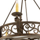 Meyda Lighting Delano 36" 8-Light Gilded Tobacco Chandelier With Ivory Faux Candlelight