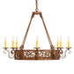 Meyda Lighting Delano 36" 8-Light Spanish Gold Chandelier With Ivory Faux Candlelight