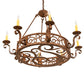 Meyda Lighting Delano 36" 8-Light Spanish Gold Chandelier With Ivory Faux Candlelight