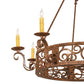 Meyda Lighting Delano 36" 8-Light Spanish Gold Chandelier With Ivory Faux Candlelight