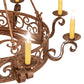 Meyda Lighting Delano 36" 8-Light Spanish Gold Chandelier With Ivory Faux Candlelight