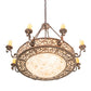 Meyda Lighting Delano 42" 12-Light Cajun Spice Bowl Chandelier With Sable Idalight Shade Glass