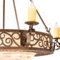 Meyda Lighting Delano 42" 12-Light Cajun Spice Bowl Chandelier With Sable Idalight Shade Glass