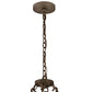 Meyda Lighting Delano 42" 8-Light Gilded Tobacco Chandelier With Amber Faux Candlelight