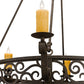 Meyda Lighting Delano 42" 8-Light Gilded Tobacco Chandelier With Amber Faux Candlelight