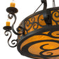 Meyda Lighting Delano 56" 10-Light Chestnut Chandelier With Honey Art Shade Glass