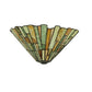 Meyda Lighting Delta 13" 2-Light Jadestone Wall Sconce With Multi-Colored Shade Glass