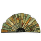 Meyda Lighting Delta 13" 2-Light Jadestone Wall Sconce With Multi-Colored Shade Glass