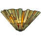 Meyda Lighting Delta 13" 2-Light Jadestone Wall Sconce With Multi-Colored Shade Glass