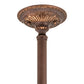 Meyda Lighting Delta 17" 3-Light Mahogany Bronze Inverted Pendant Light With Multi-Colored Jadestone Shade