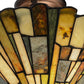Meyda Lighting Delta 17" 3-Light Mahogany Bronze Semi-flush Mount Ceiling Light With Multi-Colored Jadestone Shade