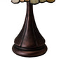 Meyda Lighting Delta 17" Mahogany Bronze Accent Table Lamp With Multi-Colored Jadestone Shade