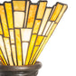 Meyda Lighting Delta 17" Mahogany Bronze Mini Table Lamp With Beige & Honey Amber Jadestone Shade