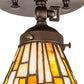 Meyda Lighting Delta 179065 5-10" Mahogany Bronze Flush Mount Light With Multi-Colored Jadestone Shade