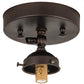 Meyda Lighting Delta 179065 5-10" Mahogany Bronze Flush Mount Light With Multi-Colored Jadestone Shade