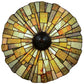 Meyda Lighting Delta 21" 3-Light Mahogany Bronze Inverted Pendant Light With Multi-Colored Jadestone Shade