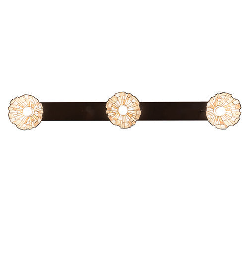 Meyda Lighting Delta 216843 51" 3-Light Mahogany Bronze Island Pendant Light With Multi-Colored Jadestone Shade