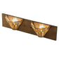 Meyda Lighting Delta 24" 2-Light Antique Copper Vanity Light With Multi-Colored Jadestone Shade