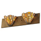Meyda Lighting Delta 24" 2-Light Antique Copper Vanity Light With Multi-Colored Jadestone Shade