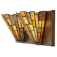 Meyda Lighting Delta 24" 2-Light Antique Copper Vanity Light With Multi-Colored Jadestone Shade
