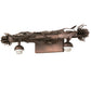 Meyda Lighting Delta 24" 2-Light Mahogany Bronze Vanity Light With Multi-Colored Jadestone Shade