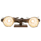 Meyda Lighting Delta 24" 2-Light Mahogany Bronze Vanity Light With Multi-Colored Jadestone Shade