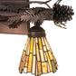 Meyda Lighting Delta 24" 2-Light Mahogany Bronze Vanity Light With Multi-Colored Jadestone Shade