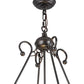 Meyda Lighting Delta 30" 7-Light Cosmic Silver Vein Chandelier With Multi-Colored Jadestone Shade
