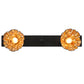 Meyda Lighting Delta 36" 2-Light Craftsman Brown Island Pendant Light With Multi-Colored Jadestone Shade