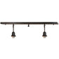 Meyda Lighting Delta 36" 2-Light Craftsman Brown Island Pendant Light With Multi-Colored Jadestone Shade