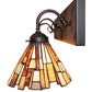 Meyda Lighting Delta 36" 3-Light Mahogany Bronze Vanity Light With Multi-Colored Jadestone Shade