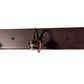 Meyda Lighting Delta 36" 3-Light Mahogany Bronze Vanity Light With Multi-Colored Jadestone Shade